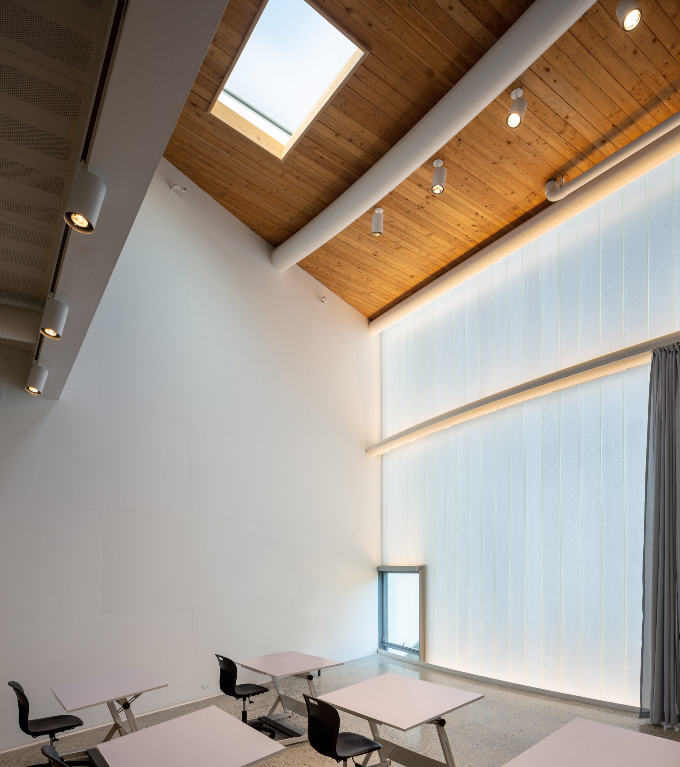 Studio inside Winter Visual Arts Building by Steven Holl Architects in Lancaster, Pennsylvania