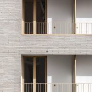 Brick facade of Zellige housing in Nantes, France, by Tectône and Tact Architectes