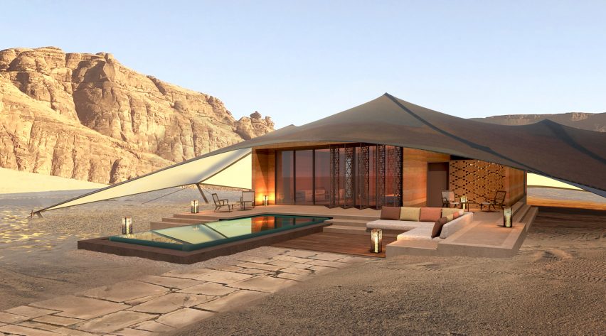 Tent suite in AlUla desert