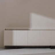 Tempo sideboard thin leg version in white by Estudio Andreu for Andreu World