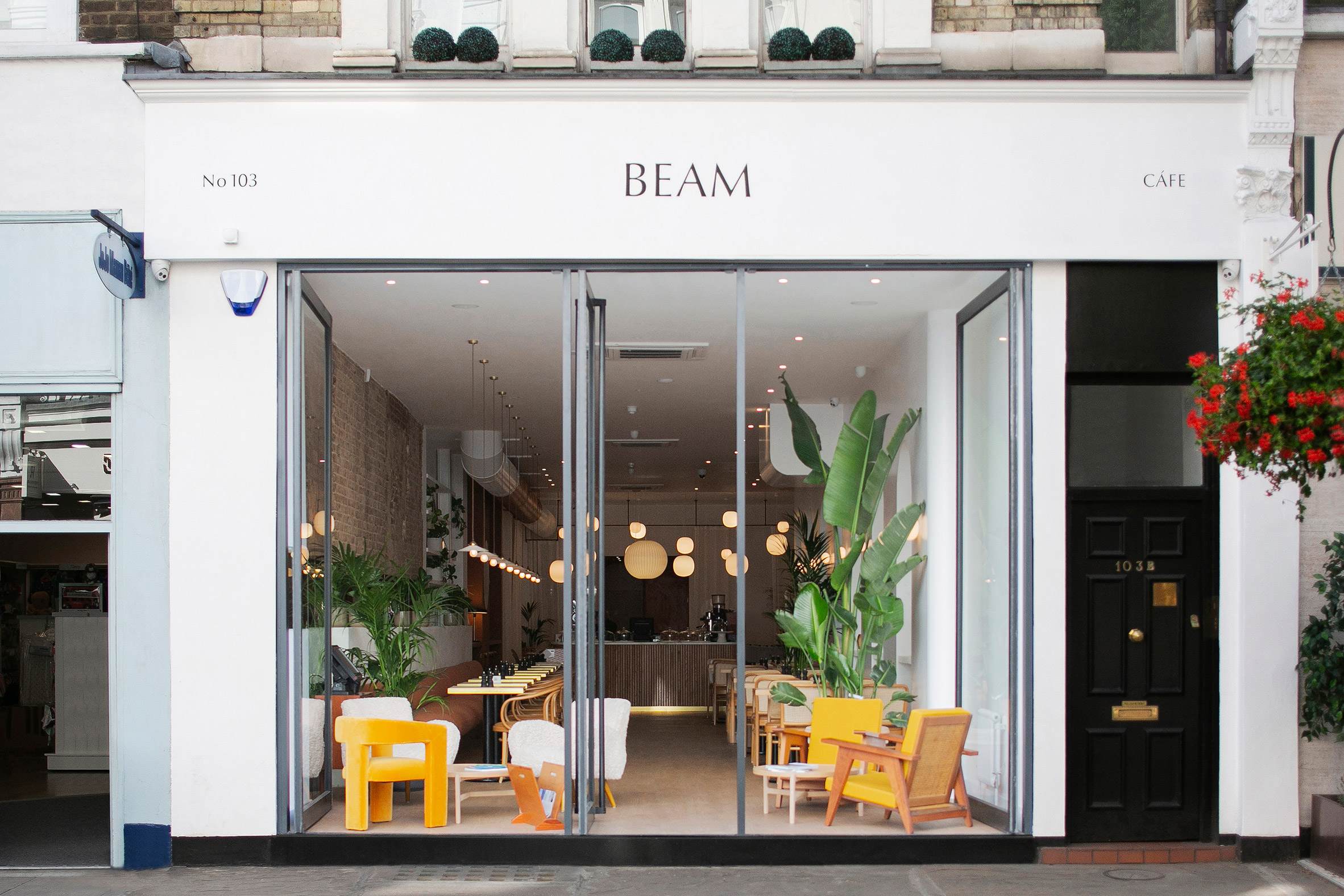 The exterior of Beam cafe in London