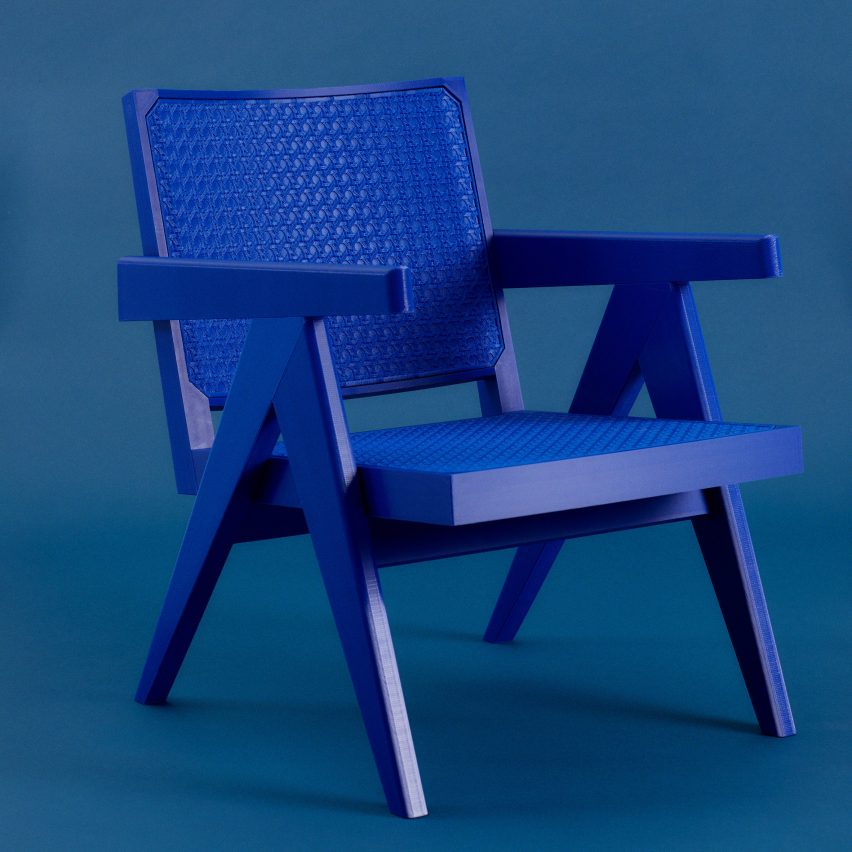 Streetwear version of Pierre Jeanneret's Chandigarh Easy Chair by Benjamin Fainlight