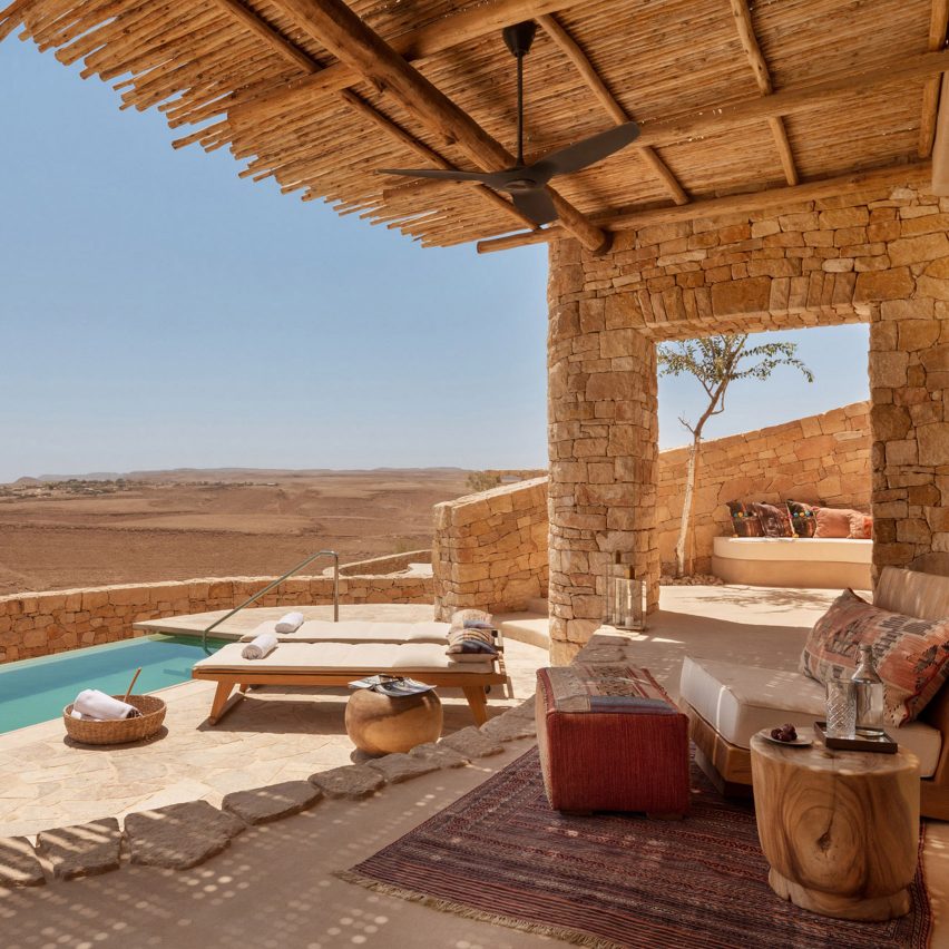 Dezeen's top hotels of 2020: Six Senses Shaharut by Plesner Architects