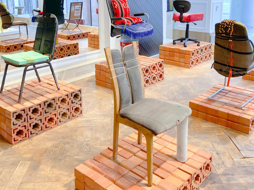 Classic Car Accessories I chair from How to be at Rest installation at Dubai Design Week