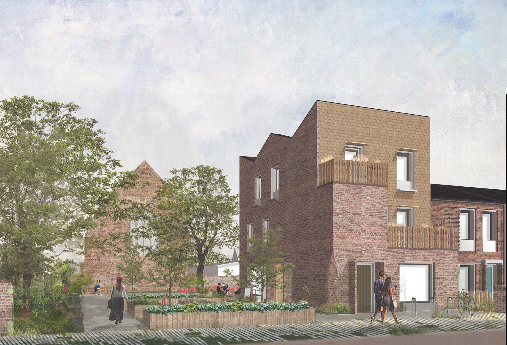 Exterior visual of a site from Mikhail Riches Housing Delivery Programme for the City of York