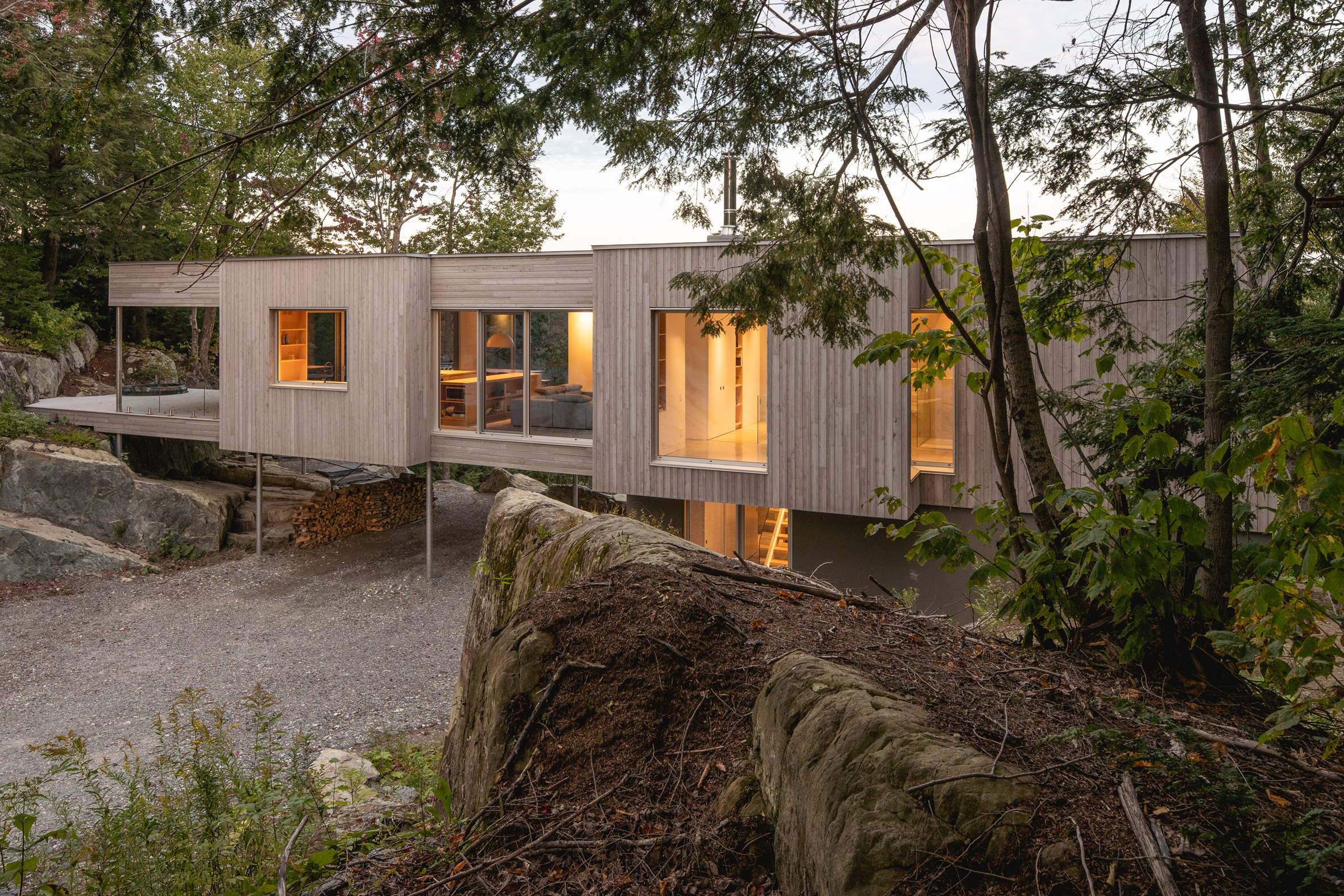 Exterior of Forest House I by Natalie Dionne Architecture