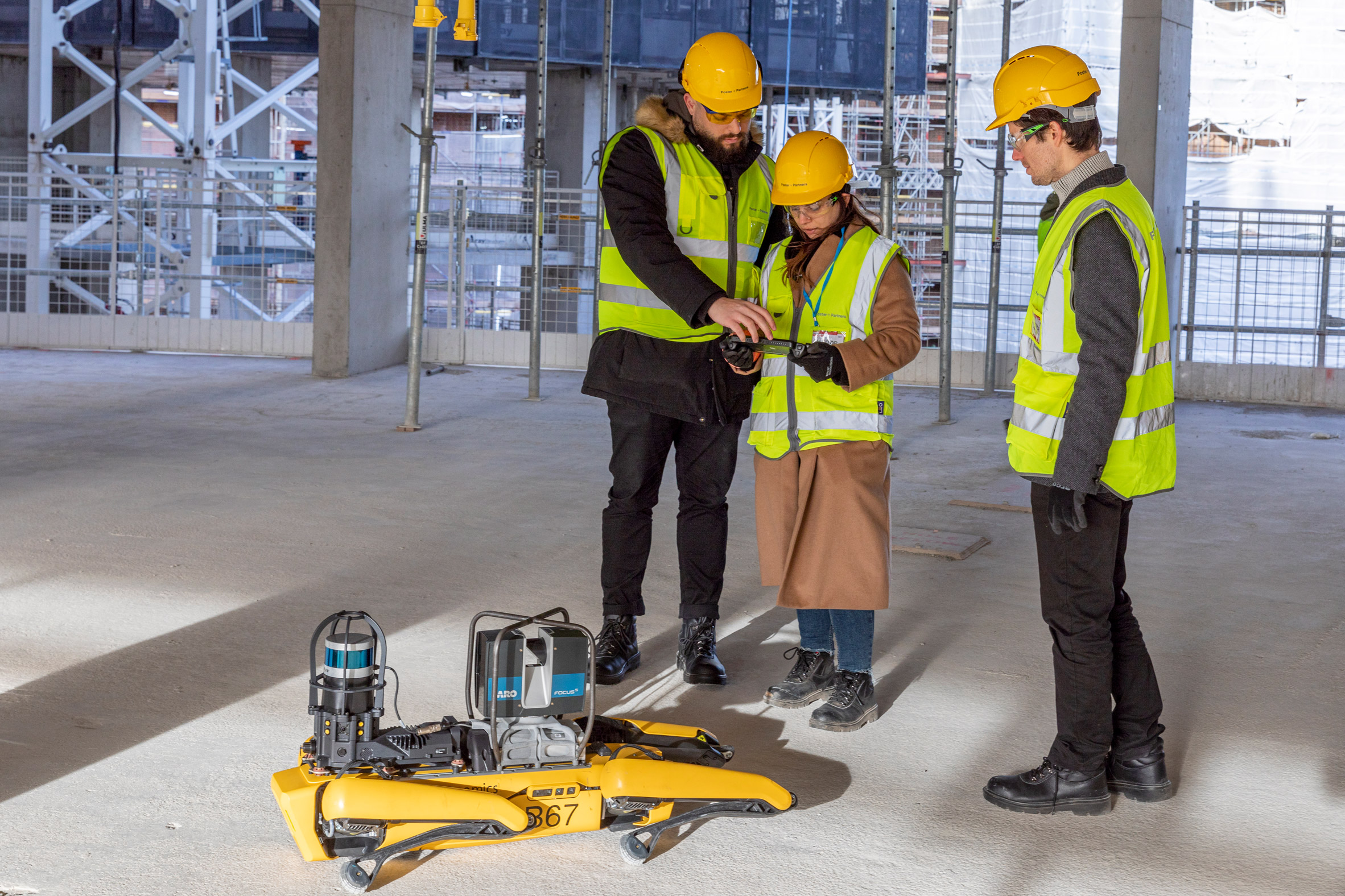 Architects use Spot the robot to scan the construction site