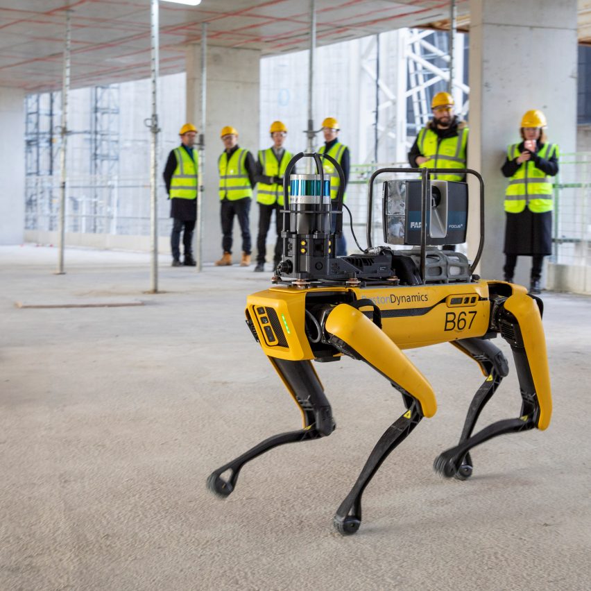 Boston Dynamic's Spot robot dog assists architecture firm Foster + Partners at Battersea Power Station