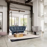 Ghisolfa sofa and chair designed by by Raffaella Mangiarotti for Italian brand IOC Project Partners