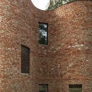 GjG House built of reclaimed bricks by BLAF Architecten in Ghent, Belgium