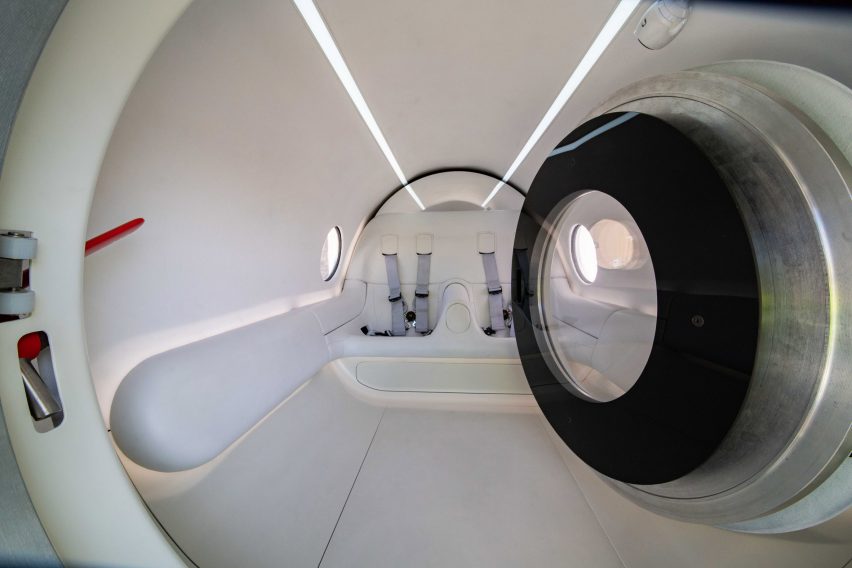 Interior of the BIG-designed hyperloop capsule
