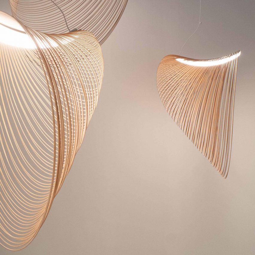 Zsuzsanna Horvath makes lamps from laser-cut plywood