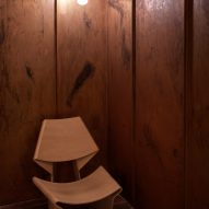 Wooden chair in Kadeau Copenhagen by OEO Studio