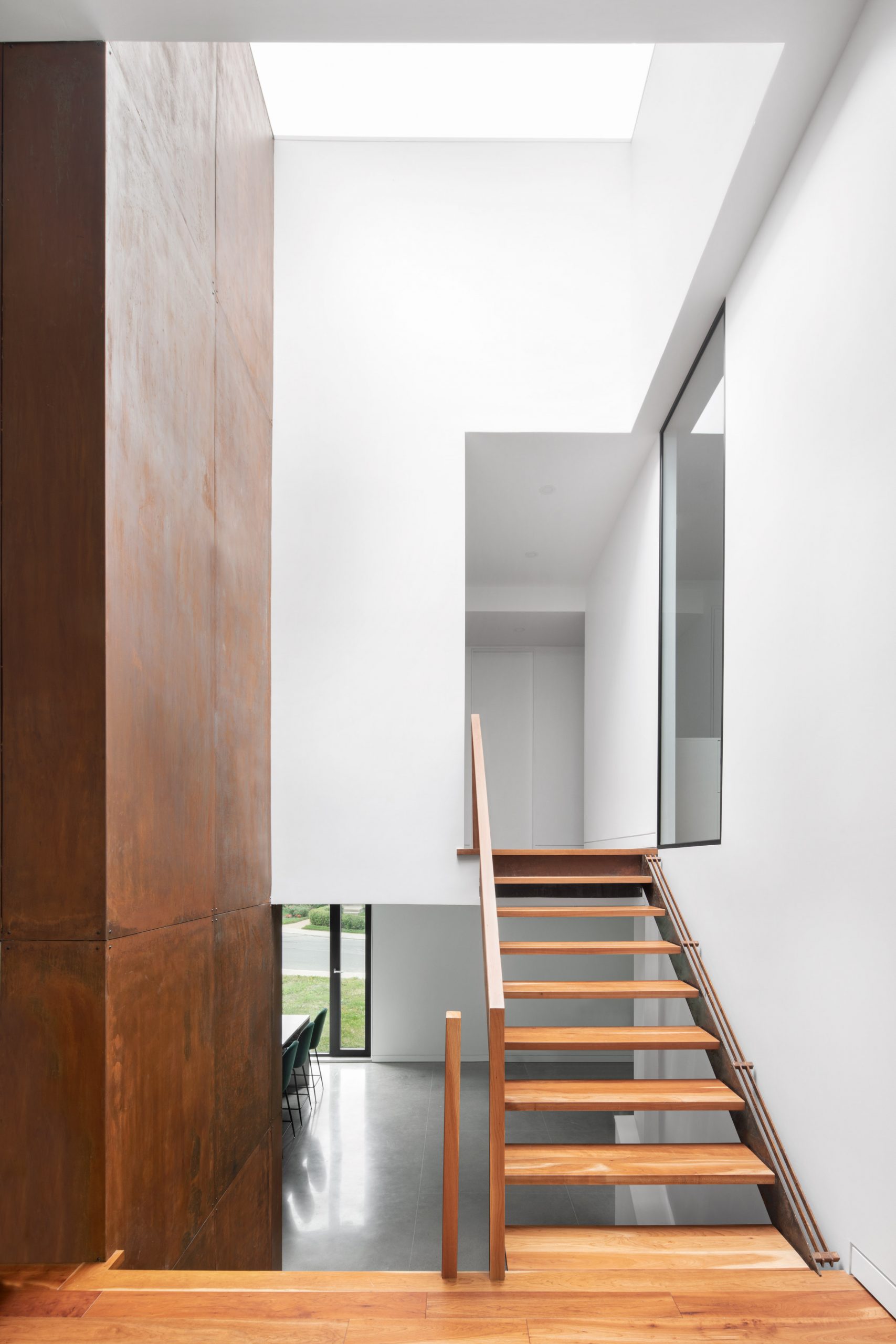 Staircase inside King Edward Residence by Atelier Schwimmer in Montreal, Canada