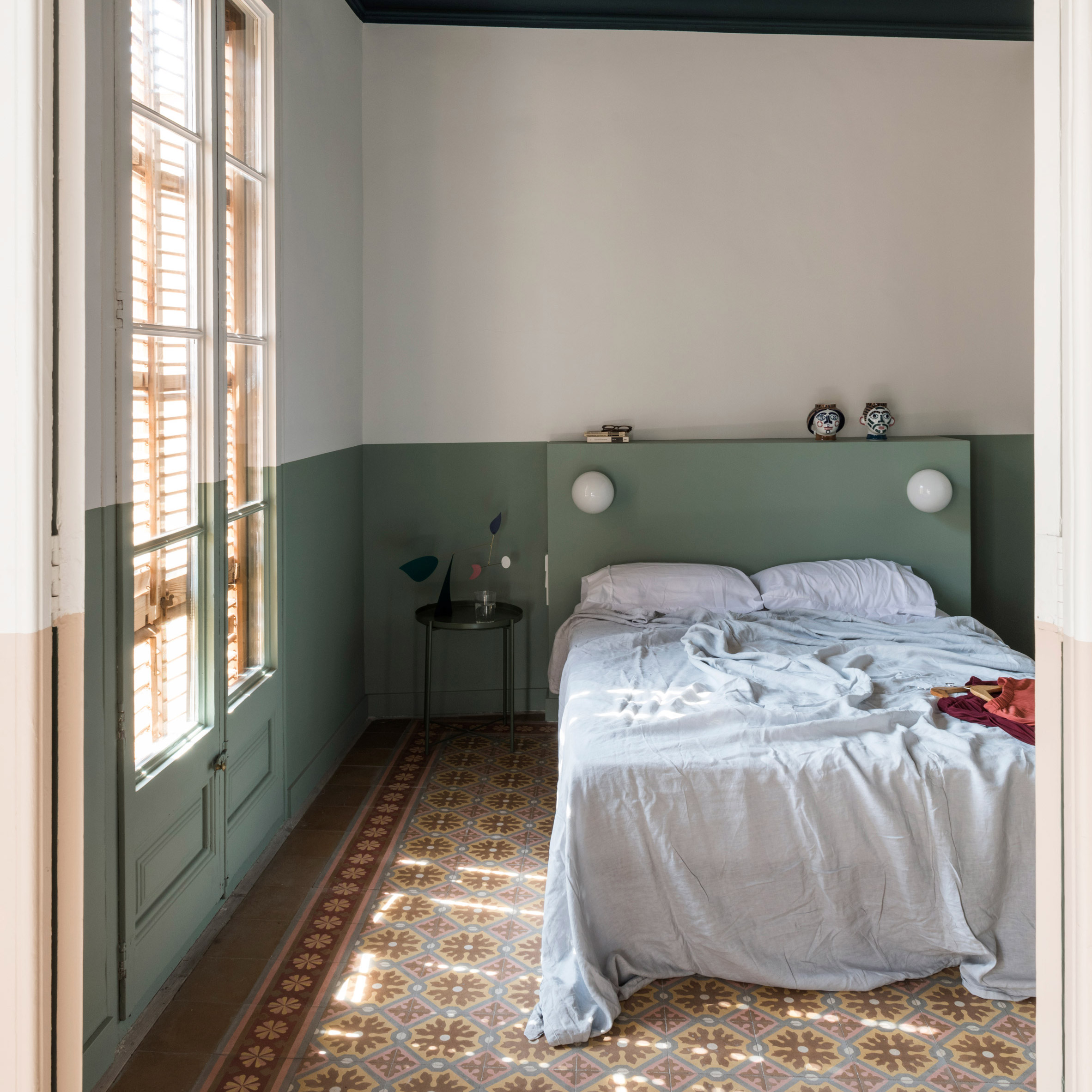 Bedroom in Klinker Apartment, Spain, by Colombo and Serboli Architecture