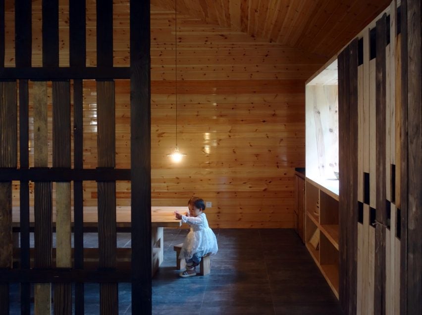 Huo-shui-yuan exhibition centre in Loudi, China has timber interiors