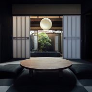 Living room inside Maana Kamo guesthouse by Uoya Shigenori