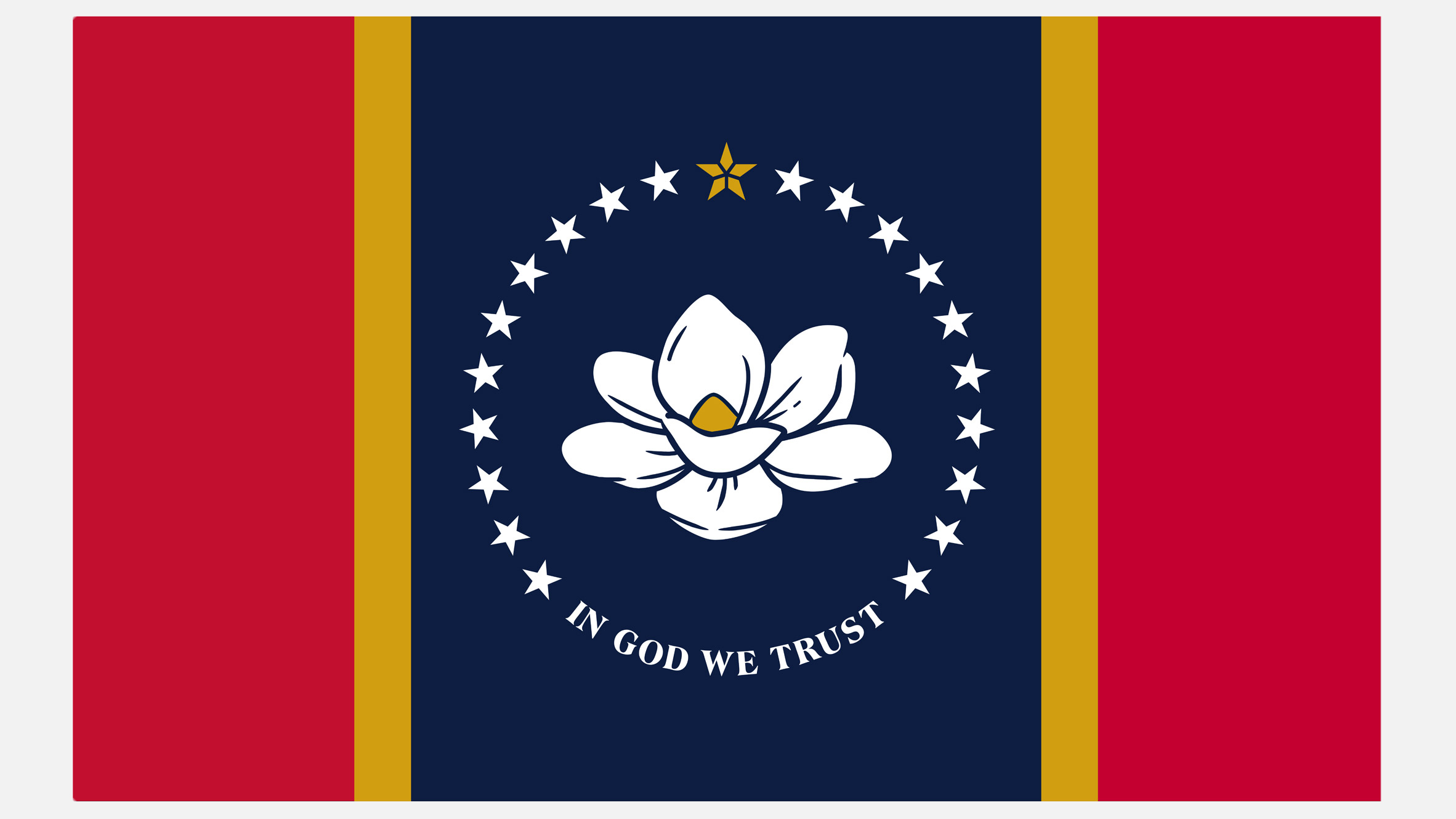 In God We Trust flag for Mississippi