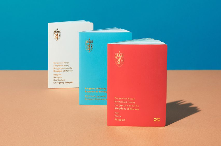 Neue studio's design for the covers of Norway's new passports
