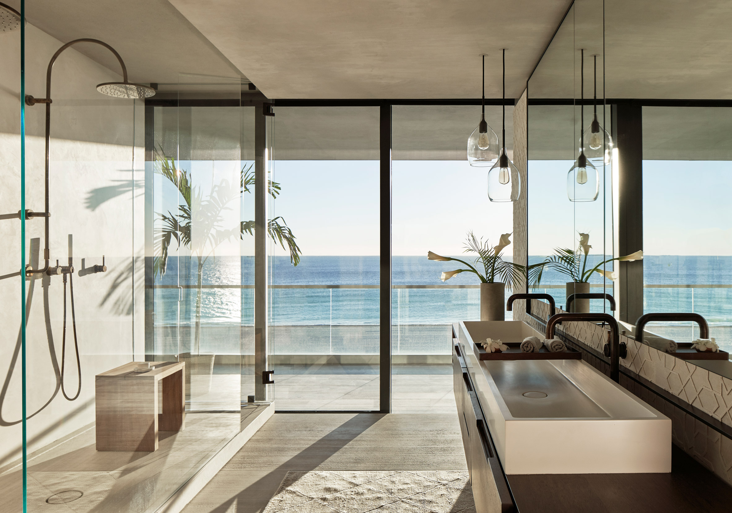 Bathroom of Ocean Drive apartment by MW Works in Miami, Florida