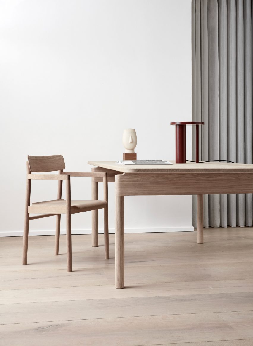 Post Chair and Post Table by Cecilie Manz for Fredericia's Post Collection