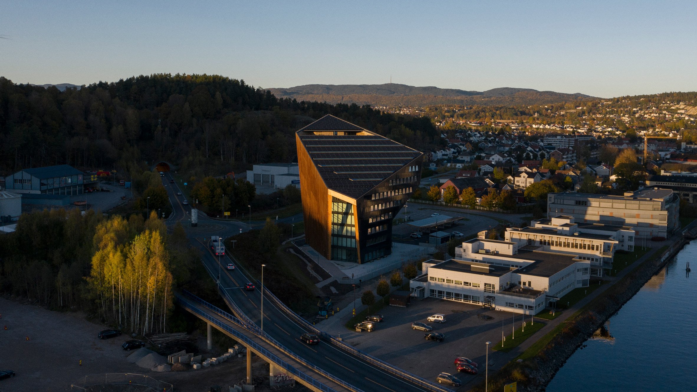 Exterior of Powerhouse Telemark by Snøhetta in Porsgrunn, Norway