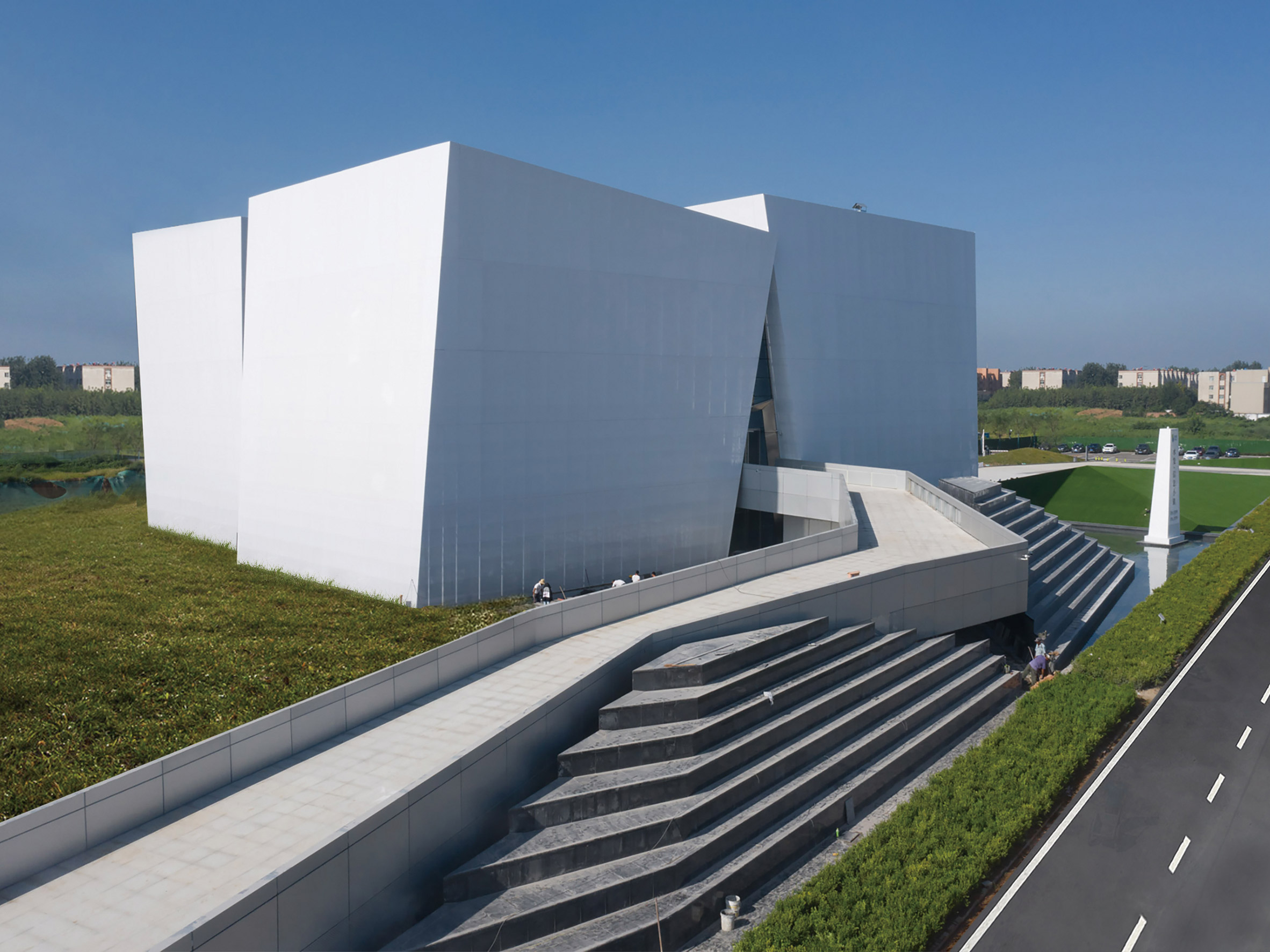 Exterior view of Shuifa Geographic Information Industrial Park Exhibition Center by AOE in China