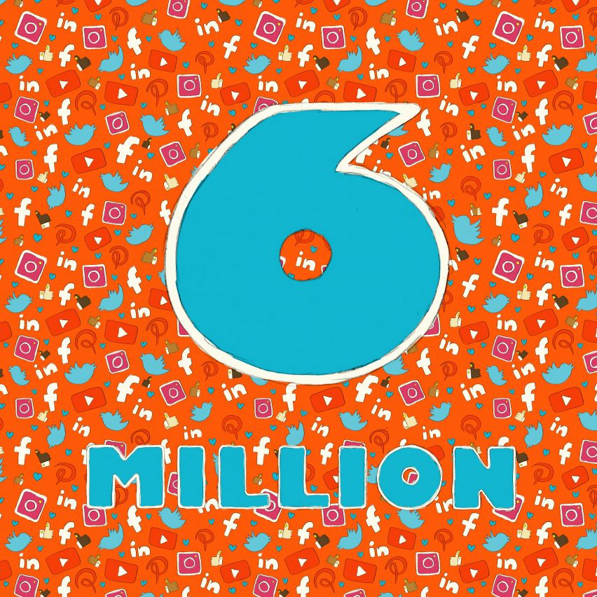 dezeen now has six million followers on social media