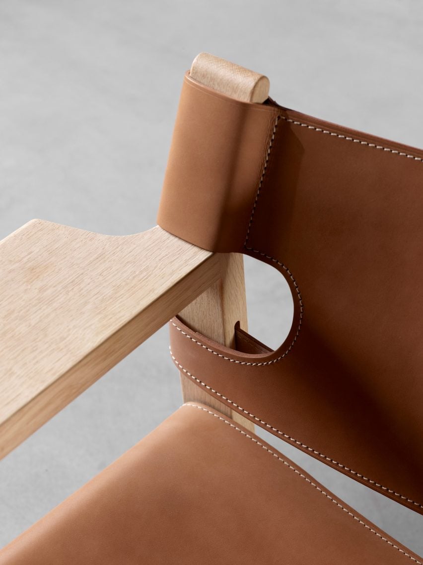 Detail of the Spanish Chair by Børge Mogensen for Danish brand Fredericia