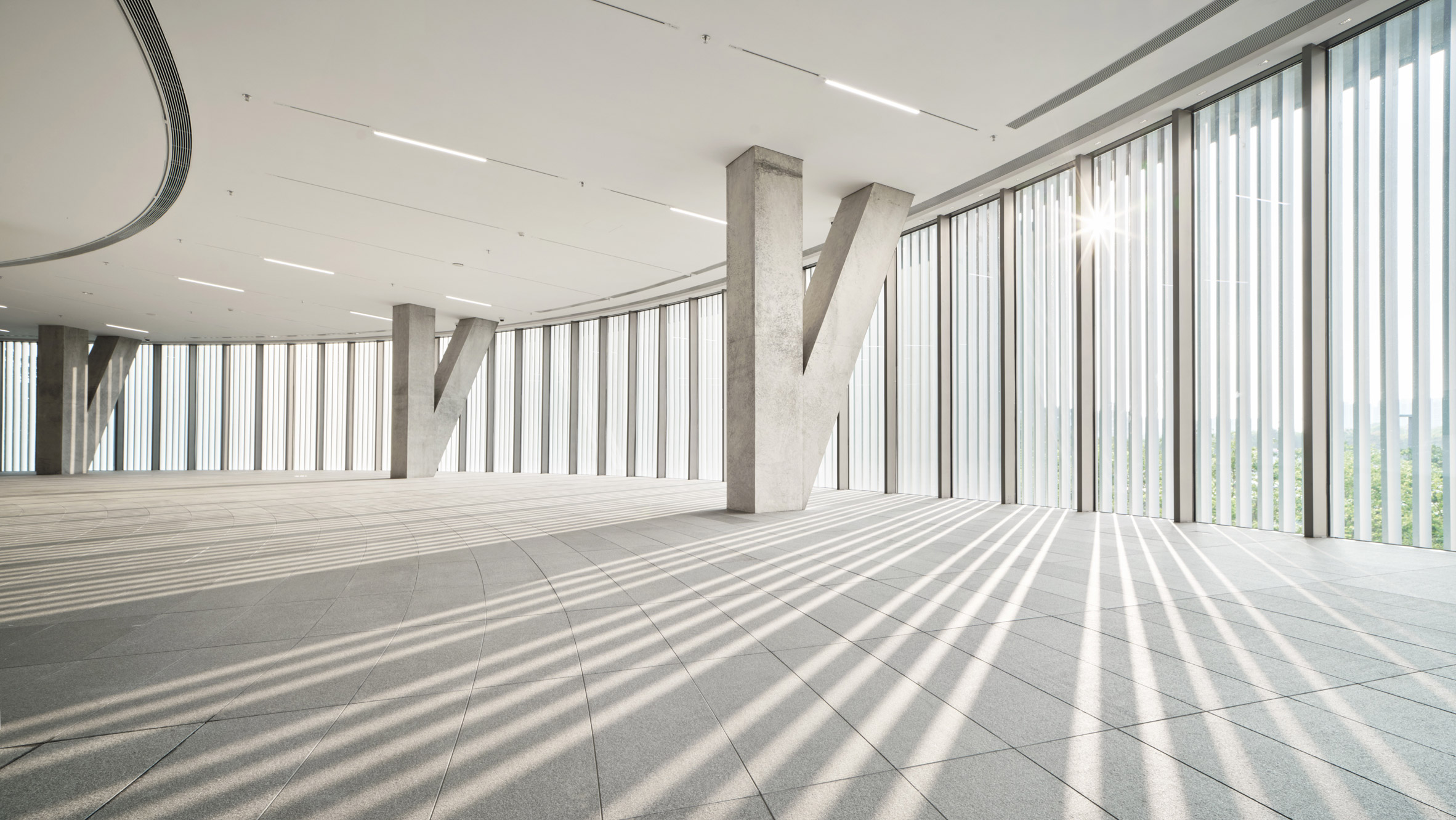 A gallery inside Tadao Ando's He Art Museum in China