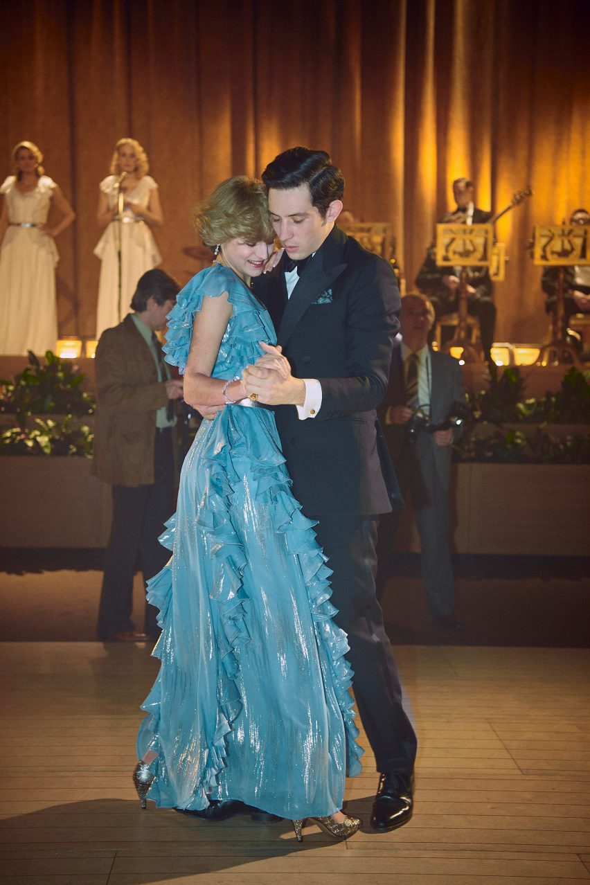 Josh O'Connor as Charles and Emma Corrin as Diana dancing in The Crown season 4