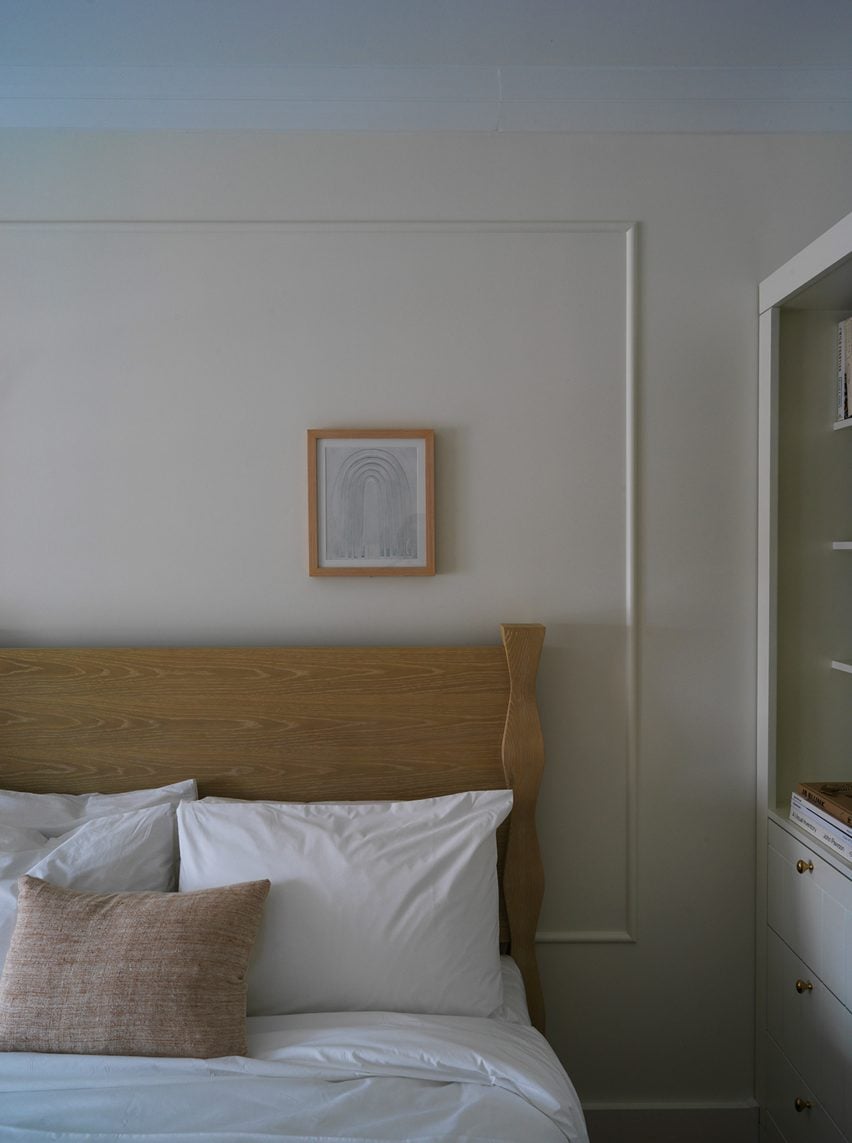 Guest bedrooms in The Lake House on Canandaigua hotel by Studio Tack and the Brooklyn Home Company
