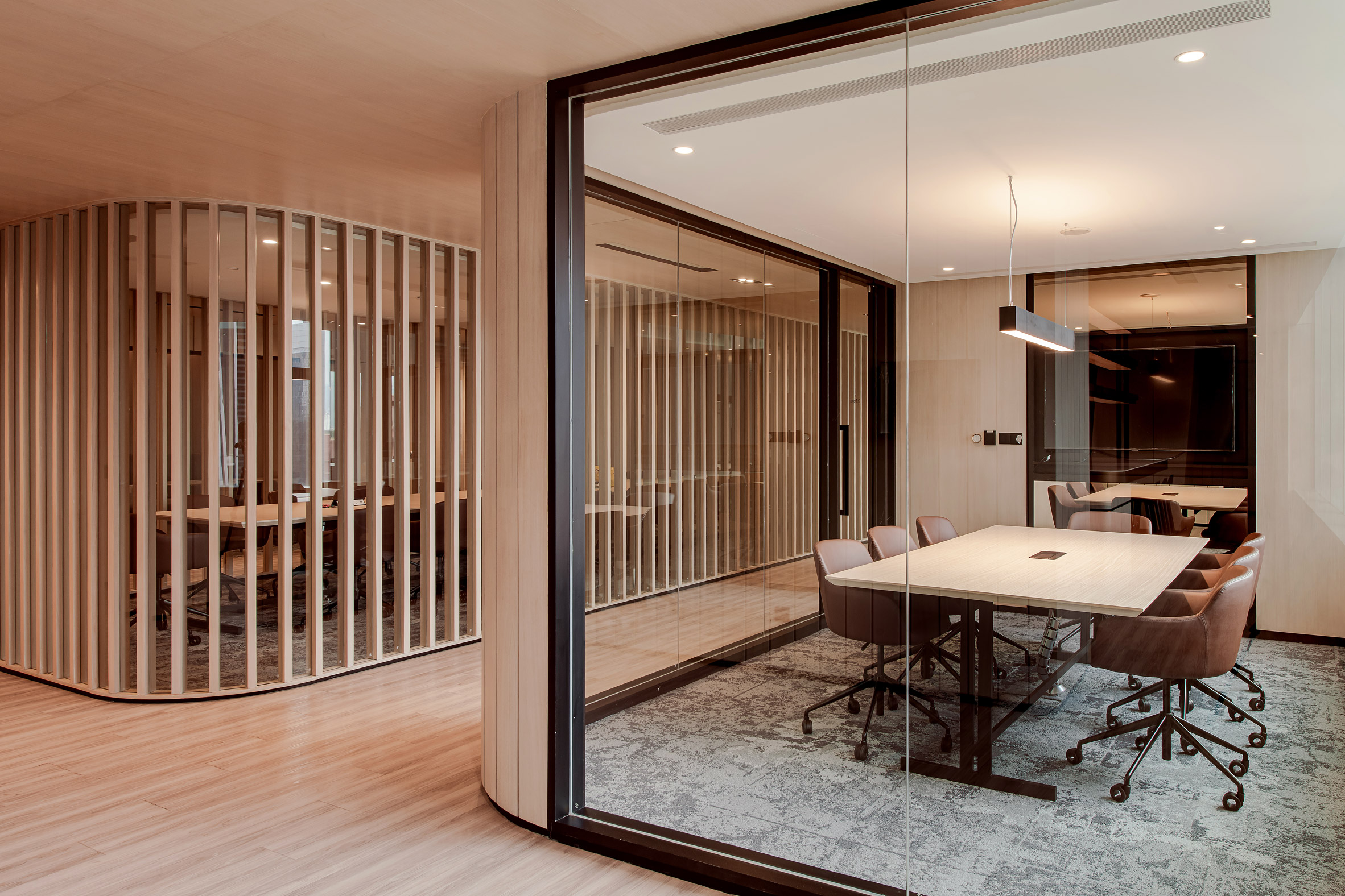 Private meeting room by Ministry of Design inside YTL Headquarters in Kuala Lumpur