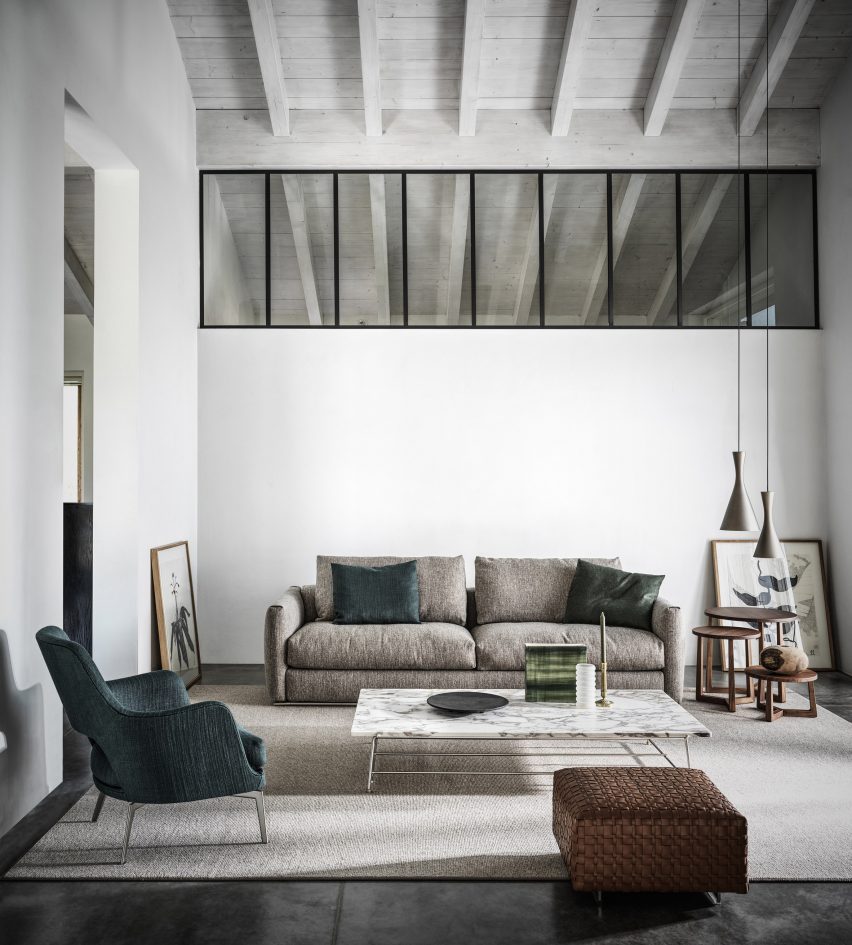 Living room at Country House in the Piacenza Hills by Studio Koster