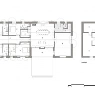Floor plans of Country House in the Piacenza Hills by Studio Koster