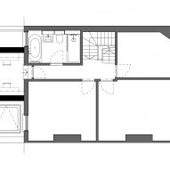 Charred House first floor plan by Rider Stirland Architects in London