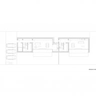 Ground floor plan of The Double Brick House by Arhitektura