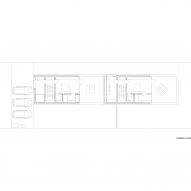 Second floor plan of The Double Brick House by Arhitektura
