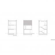 Cross sections of The Double Brick House by Arhitektura