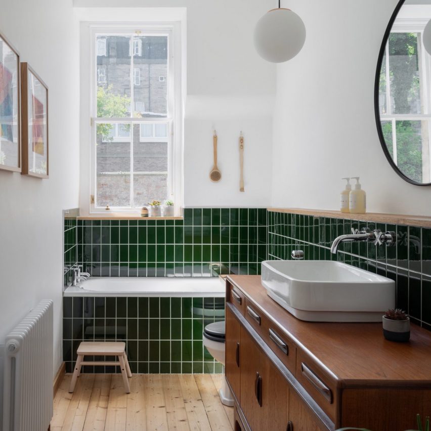 Bathroom in Edinburgh apartment by Luke and Joanne McClelland