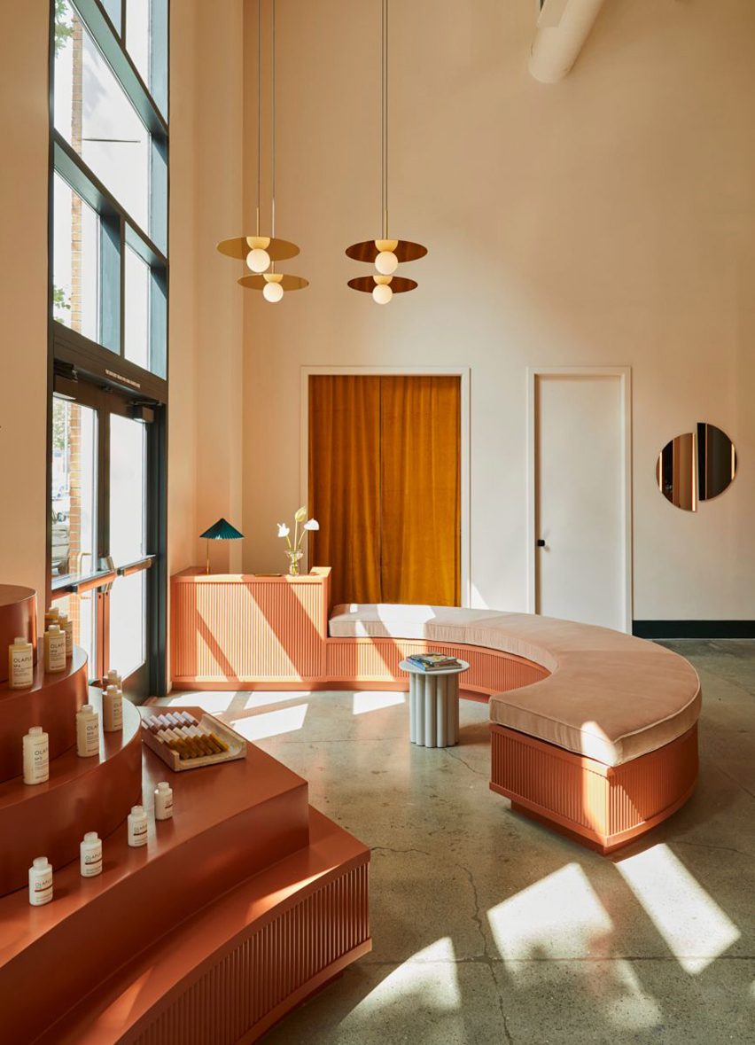 Interiors of GoodBody hair salon in Oakland, California