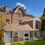 Bronze-clad extension at Hampstead House by Dominic McKenzie Architects