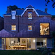 Night view of Hampstead House by Dominic McKenzie Architects