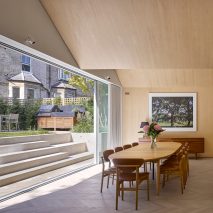 Maple-lined interior in Hampstead House by Dominic McKenzie Architects