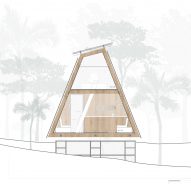 Section of the Huaira cabin by Diana Salvador and Javier Mera in Ecuador