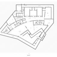 Basement plan of Huamao Museum of Art and Education by Álvaro Siza and Carlos Castanheira