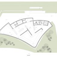 Fourth floor plan of Huamao Museum of Art and Education by Álvaro Siza and Carlos Castanheira