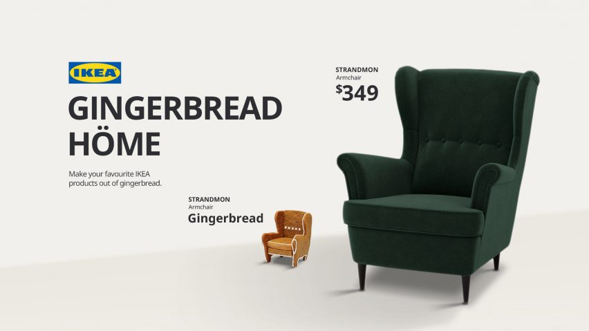 Strandmon chair from IKEA Gingerbread Höme kit