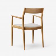 Rear view of Kinuta dining chair by Norm Architects for Karimoku