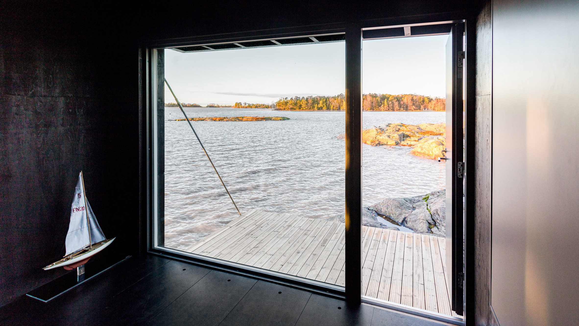 Window of Majamaja off-grid cabin by Pekka Littow